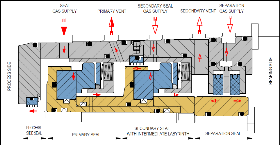 dgs tl tandem with Intermediate Labyrinth dry gas seal